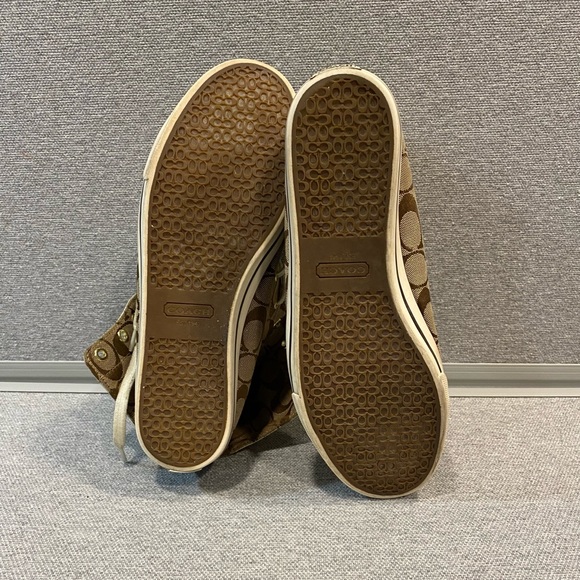 Coach Signature Hi-Top Sneakers Size 10 - Picture 5 of 8